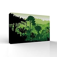 signwin-Canvas Wall Art-Quiet Tropical Forest-Canvas Prints Home Artwork Decoration for Living Room,Bedroom - 12x18 inches