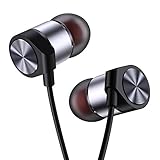 In Ear Headphones Maxtronic Metasonic Earbuds with Line-in Microphone Heavy Bass Dynamic Driver Earphones with Non Tangle Fabric Braid For Running Gym iOS Android Phones Music Player iPhone