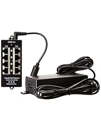 wt gpoe 4 48 V48 W pasivo Inyector PoE 4 Port Power Over Ethernet Gigabit con 48 vatios para dispositivos 802.3 af, incluye 48 V fuente de alimentación