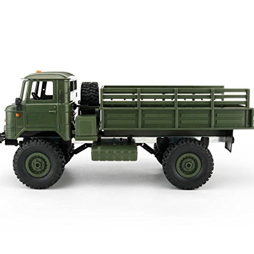 For Christmas,Sunfei WPL B-24 1:16 4WD Large RC Military Truck Wireless Remote Control Car Toy (Green)
