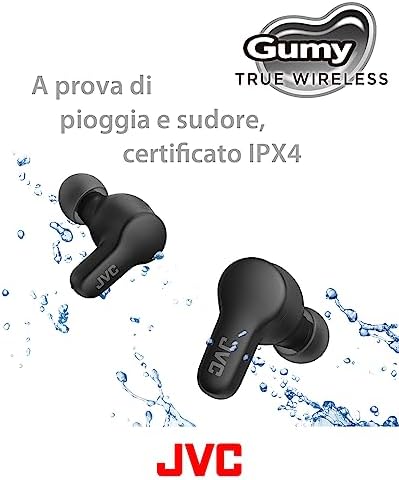 , Cuffie Bluetooth True Wireless HA-Z77T, Bluetooth 5.3, Resistenti agli Schizzi, Design Ergonomico, Cuffie Wireless con Batteria Fino a 24 ore, Ricarica Rapida, 3 Sound Mode Disponibili, Black