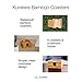 Kuratere Bamboo Coasters 6 Pack with Holder â€“ Eco-Friendly 100% Natural Bamboo Wood Coaster for Drinks â€“ Stylish Furniture Protection