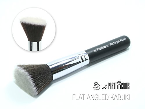FLAT ANGLED KABUKI BRUSH. FREE BEAUTY E-BOOK. ON SALE! Blush Brush - Face Brush - Kabuki Brush - Contouring - Highlighting Brush. BEST GIFT FOR HER. 100% RISK FREE Guarantee!