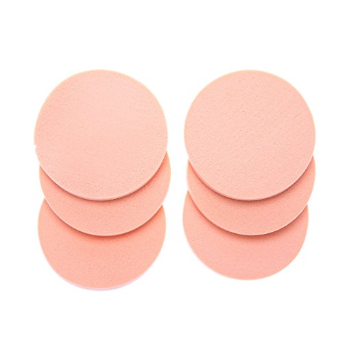 Anleolife Makeup Beauty Blender Facial Powder Puff Cosmetics Blush Applicators Round Sponges Foundation 6bags,36pcs(6pcs/bag)