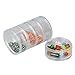 TDOTM 4/5 Layer-2Pack Big cylinder Stackable Transparent Round PS Plastic Cosmetics Jewelry Beads Sewing Pills Storage Container Box (5Layer)