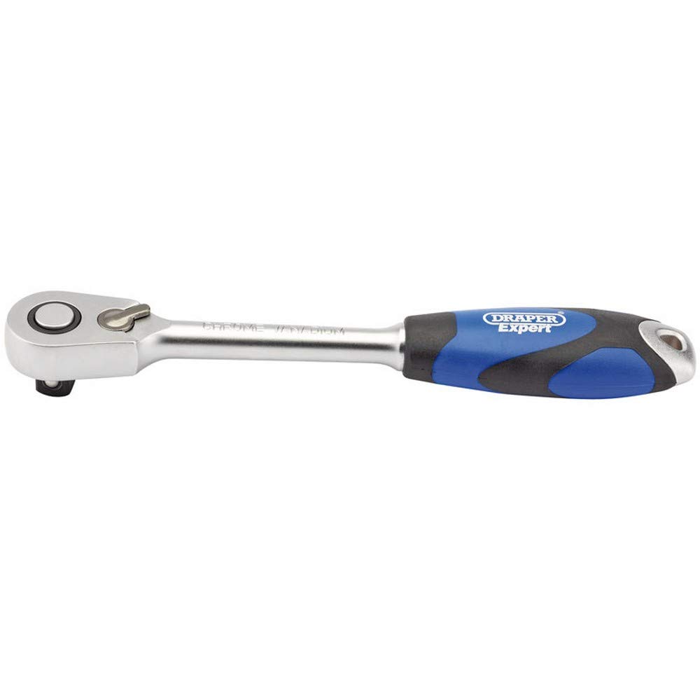 Draper 26516 1/2-Inch Square Drive Micro Head Reversible Soft Grip Ratchet