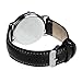 Pandaie Watch Luxury Fashion Faux Leather Mens Quartz Analog Watch Watches Black