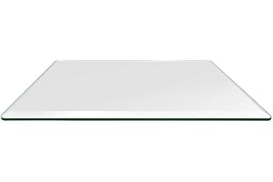 Dulles Glass 30" x 60" Rectangle Glass Table Top - Tempered - 1/4" Thick - Bevel Polished Glass - Radius Corners