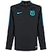 Nike Men's Barcelona Squad Drill Top Soccer 1/4 Zip Jacket (Black, Energy)