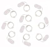 ECOLIGHT 10-Pack LED String Lights Battery Operated 6.6ft/2m 20LEDs Warm White Fairy Lights - Moon Starry String Lights For Wedding Centerpiece Dinner Party Decoration, Fairy Dress Costume Making