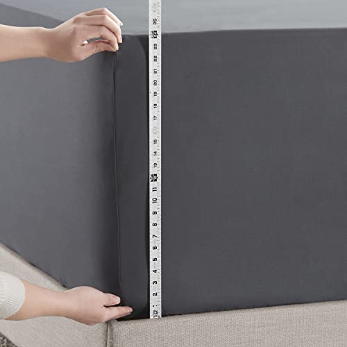 Empyrean Extra Deep Pocket Queen Fitted Sheet Only Grey Fitted Sheet