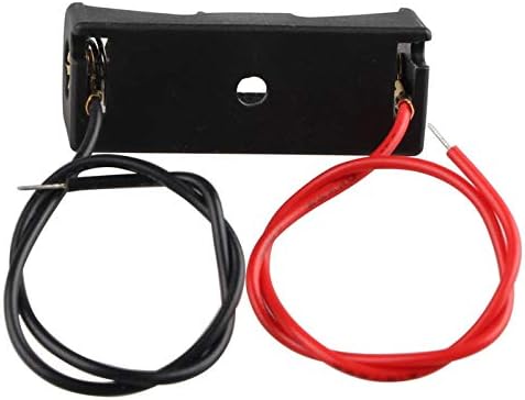 HALJIA 5Pcs 12V A23L 23A Plastic Spring Clip Battery Holder Case Storage Box with Wire Leads Black - Image 4