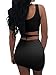 GOBLES Womens Sexy Bodycon Cut Out Sleeveless Outfit Mini Club Tank Dress Black