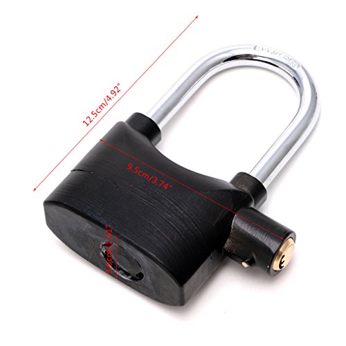 Bettal BIke Alarm Padlock Lock 110dB for Motorcycle Bicycle Long Beam Waterproof, Zinc Alloy