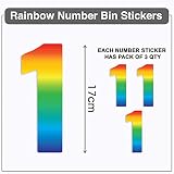 Sara Prints Pack of 3 Wheelie Bin Numbers Stickers 17 cm Waterproof view 2