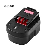 [Upgraded] 3600mAh Replacement for Black and Decker 12v Battery Firestorm HPB12 FS120B FSB12 FS120BX XD1200 Black & Decker 12 Volt Cordless Drill Battery Pack A1712 A12 A12-XJ A12EX-SUN Power