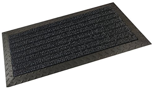 GrassWorx Clean Machine Ultimate Garage Doormat, 18" x 34", Flint (10376364)
