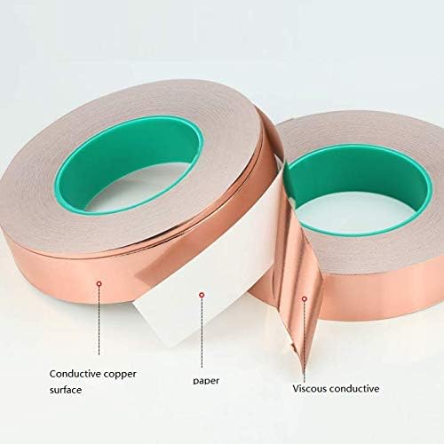 Copper Foil Tape, Double-Side Conductive Adhesive for Plants protection, Slug Snail Repellent, Guitar EMI Shielding, Stained Glass, Electrical Repairs, DIY, 20 meters long) (20 mm wide) - Image 5