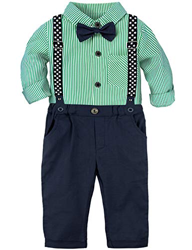 mintgreen Baby Jongen Kleding Heer Formele Outfit met Lange Mouwen, Grasgroen, 9-12 maanden (Fabrikant maat: 80) - Image 3