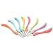 Jeteven 8pcs 8 colors Colorful Plastic Handle Aluminum Crochet Hook Knitting Needles