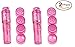 Finever Pocket Rocket Mini Beauty Facial Massagers Travel Massager Tool Facial,Head,Eyes Pink (2PK)