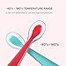 Baby Utensils First Stage Bendable Baby Feeding Spoons, Cute Stone Soft Tip Silicone Training Spoons Easy Grip BPA-Free Baby Toddler Feeding Set Pack of 4