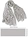 Boao Women Satin Scarves Long Shawl Wrap Light Soft Sheer Scarf for Wedding Party Everyday Accessory (Silver Grey)