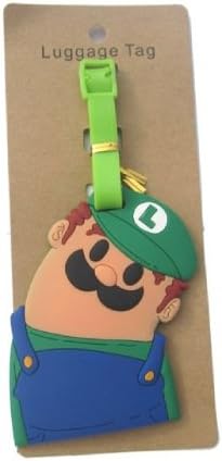 Animekingdom-Mario Bro / Mario Brothers Funny Name Tag Luggage Tag Silicon Green