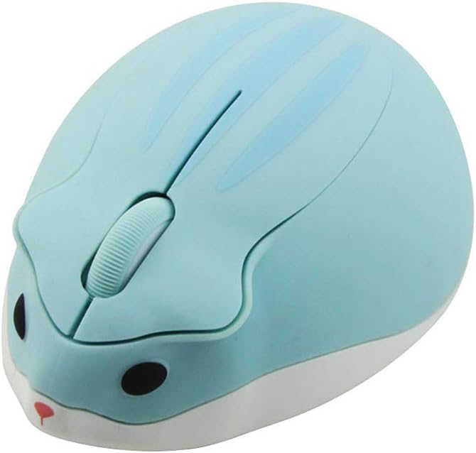 Cute Hamster Mouse,Wireless Mouse 2.4 Ghz 1200 DPI Less Noise Cartoon Animal Shape