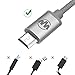 Micro USB Cable Android Charger - Wanshine [3.3 ft] Super-Durable Nylon-Braided Android Charging Cord for Samsung, Kindle, HTC, Nexus, LG, Sony, Xbox, PS4, Smartphones - Silver