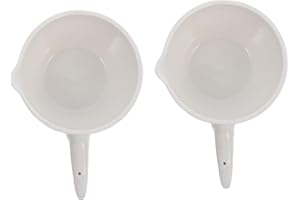 SOESFOUFU 2Pcs Ceramic Round Evaporating Dish with Handle 50Ml Acid Alkali Resistant for Laboratory and Classroom