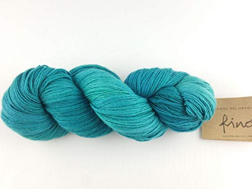 Manos Del Uruguay Silk Blend Fino 405 Peacock Plume, 100g, Merino Silk Hand Dyed Yarn