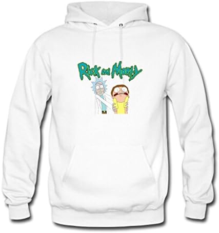 Custom Unisex Rick And Morty Hoodie Men's and Women's Sweatshirt US XS White