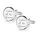 Father of the Groom Cuff Links Letters Silver Plated Cufflinks for Men