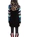 OUGES Women's Long Sleeve Round Neck Patchwork Casual Shirt Tops(Black,XXL)