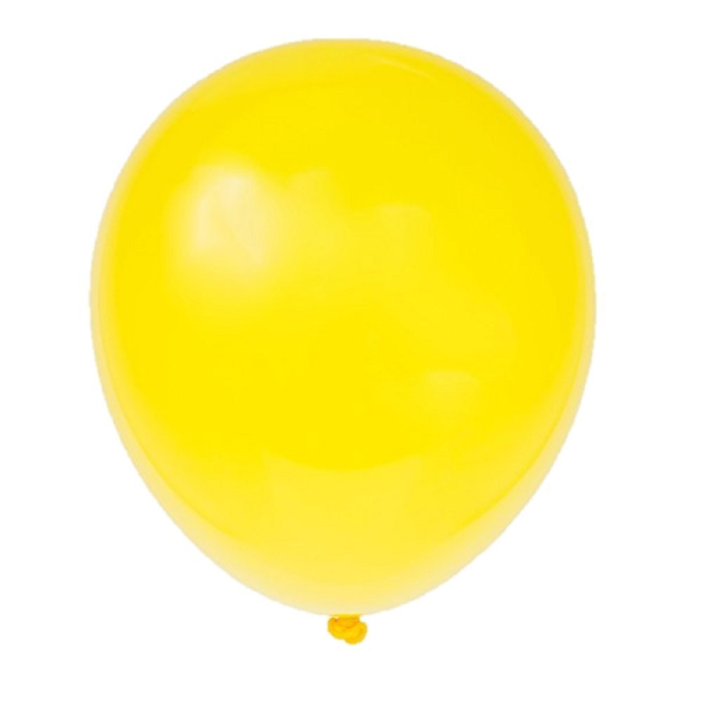 Matissa 50 pcs 12" (30CM) Balloons Pearlised Latex Air or Helium Wedding Birthday Christmas Party Decoration Available in 14 colours (Bright Yellow)