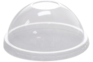 Karat C-HDL662-A-NH 92mm Dome Cover Lids (No Hole) for Karat Dessert Cups and Cold Cups, for 9 or 12 Ounce Cup, Case of 1000