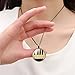 JIAYIQI Womens Elegant Piano Music Note Glass Cabochon Art Pendant Sterling Silver Chain Necklace