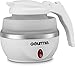 Gourmia GK360 Travel Foldable Electric Kettle - Fast Water Boiling - Food Grade Silicone - Small, Collapsible, Portable - Boil Dry Protection - .8 Qt - 110/120v - 820W - White