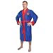 DC Comics Superman Mens Fleece Bath Robe, Blue, One Size