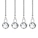 Gusnilo Magnificent Crystal 20mm Clear Crystal Ball Prism 4 Pieces Dazzling Crystal Ceiling Fan Pull Chains