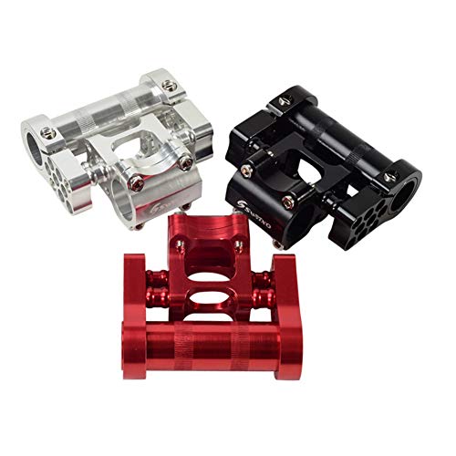 Zhengpin Bike Handlebar Extender, Mountain Bicycle Handlebar Extension Adjustable Double Stem Folding Bike Stem for BMX Stem Riser Bicycle Handlebar Stem Extender - Thumbnail 3