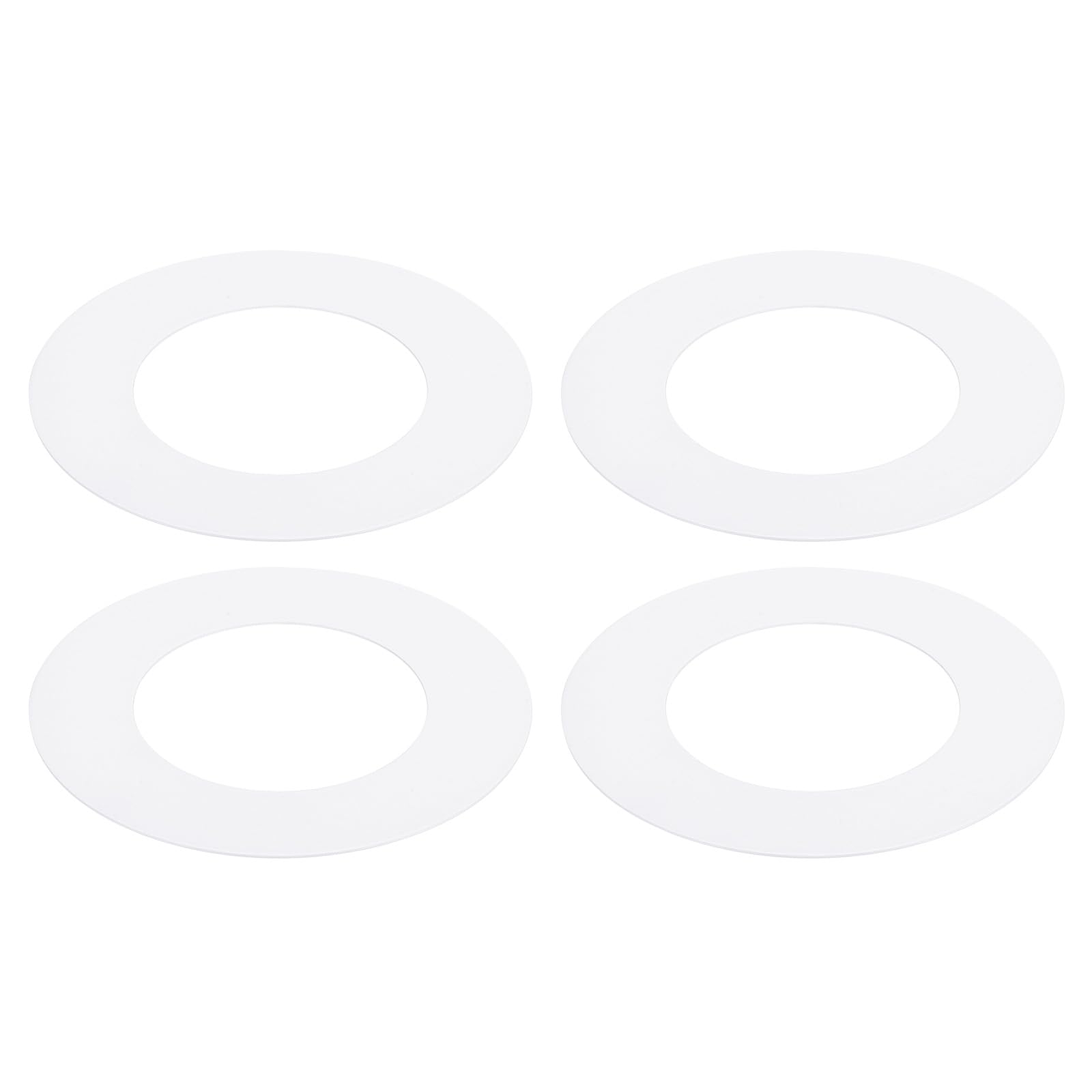 PATIKIL Goof Rings Inner Diameter 2.99", Outer Diameter 4.72", 4 Pcs Metal Goof Rings Cover Recessed Light Trim for Ceiling Wall Fixtures Can Lighting Down Light LED, Matte Finish White