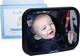 Dwelling Place #1 Premium Back Seat Mirror - Clear Reflection & Shatterproof | Monitor Your Rear Facing Infant in Car Seat Carrier | Add to Your Baby Registry or Buy for a Useful Shower Gift