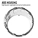 Triple Chrome Silver Front Headlight Trim Cover Bezels Compatible with 2007-2018 Wrangler Rubicon Sahara Sport JK JKU 2&4 door - Pair