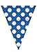 Royal Blue Dots Flag Banner - 12 ft (1 Pc) - Premium Eye-Catching Decorative Garland for Celebrations, Parties & Events