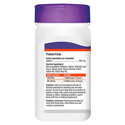 Essential Pet Canine Aspirin 300mg Temporary Pain Relief for Larger