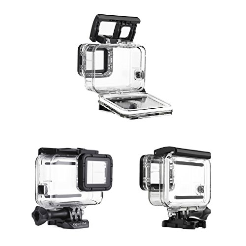 Standard Protective Waterproof Dive Housing Case for GoPro Hero 5/6 Black Action Camera and GoPro Hero 7 Black Cameras - Up to 45 Meters - Protective Lens Removal NOT Needed - Transparent Clear - Thumbnail 3
