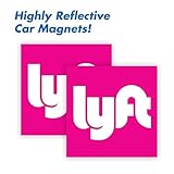 Reflective Lyft Car Magnets/ Bumper Sticker/ Car signs (Set of 2) 5
