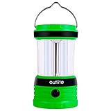 Outlite 240 Lumen Solar Rechargeable LED Camping Lantern Flashlight, Portable Water Resistant Outdoor Survival Lamp for Hiking Fishing Emergency Outages
